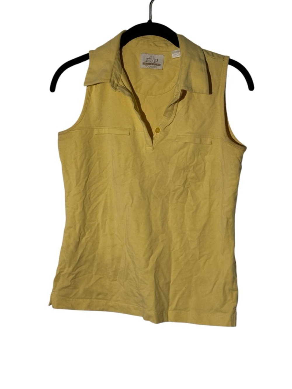 EP Pro Tour Dry Yellow Sleeveless Polo Tank Top Size XS